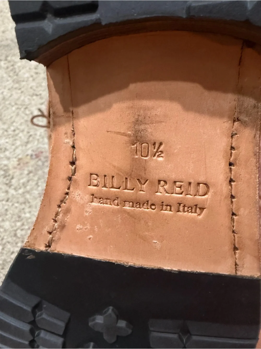 Billy Reid Men’s 10.5 Italian Leather Moc-Toe Derby Shoes Tan Brown